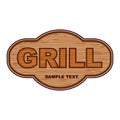 Grill wooden background