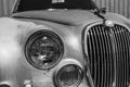 Indianapolis - Circa September 2017: Grille from a classic 60s Jaguar 3. 8 S III Royalty Free Stock Photo