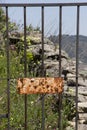 Grille cutting off a mountain access road