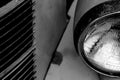 Grille and Headlight of Classic Car Royalty Free Stock Photo
