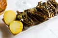 Grilled artichoke halves Royalty Free Stock Photo