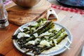 Grilled asparagus