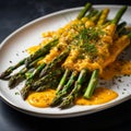 Grilled Asparagus With Orange Sauce: A Nikon D850 Inspired Plate