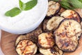 Grilled aubergine