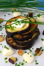 Grilled aubergine