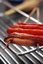 Grilled bacon and red pepper