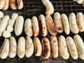 Grilled bananas, local Thai food dessert Royalty Free Stock Photo