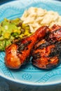 Grilled Barbecue Chicken Drumsticks