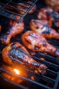 Grilled Barbecue Chicken Drumsticks