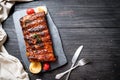 grilled barbecue ribs pork