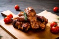 grilled barbecue ribs pork Royalty Free Stock Photo