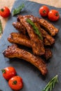 grilled barbecue ribs pork Royalty Free Stock Photo