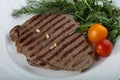 Grilled beaf steak Royalty Free Stock Photo