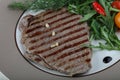 Grilled beaf steak Royalty Free Stock Photo