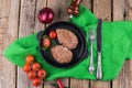 Grilled beef cutlet and vegetables Royalty Free Stock Photo