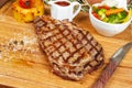 Grilled beef steak according to Georgian recipe. Royalty Free Stock Photo