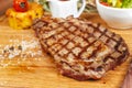 Grilled beef steak according to Georgian recipe. Royalty Free Stock Photo