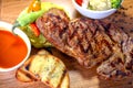 grilled beef steak according to Georgian recipe. Royalty Free Stock Photo