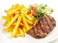 Grilled Beef Steak with French Fries Royalty Free Stock Photo