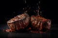 Grilled Beef Steak. Generative AI Royalty Free Stock Photo