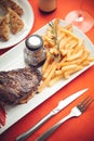 Grilled beef steak Royalty Free Stock Photo