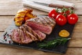 Grilled beef steak rare Royalty Free Stock Photo