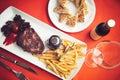 Grilled beef steak Royalty Free Stock Photo