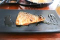 grilled blue mackerel, grilled fish or grilled saba with sauce