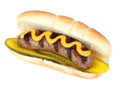 Grilled Bratwurst Isolated