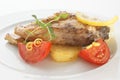 Grilled carp fillet with potato