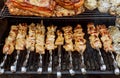 grilled caucasus barbecue in smoke
