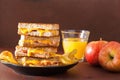 Grilled cheese and bacon sandwich Royalty Free Stock Photo