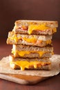 Grilled cheese and bacon sandwich Royalty Free Stock Photo
