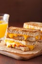 Grilled cheese and bacon sandwich Royalty Free Stock Photo