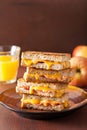 Grilled cheese and bacon sandwich Royalty Free Stock Photo