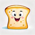 Grilled cheese bread sandwich smiling face clipart