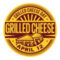 Grilled Cheese Day stamp Royalty Free Stock Photo