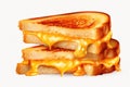 Grilled Cheese Sandwich On Isolated Transparent Background