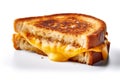 Grilled cheese sandwich isolated on a white background. AI Royalty Free Stock Photo