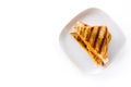 Grilled cheese sandwich isolated Royalty Free Stock Photo