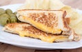 Grilled cheese sandwich Royalty Free Stock Photo