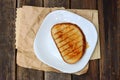 Grilled Cheese Sandwich Served On A Plate Royalty Free Stock Photo