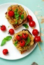 Grilled cherry tomato turkey burgers