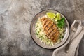 Grilled chicken breast with herb couscous