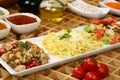 Grilled Chicken Breast with sauce and pasta Royalty Free Stock Photo
