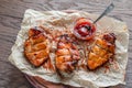Grilled chicken breasts in hot mango sauce Royalty Free Stock Photo