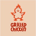 Grilled chicken. Company logo