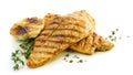 Grilled chicken fillet meat