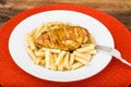 Grilled Chicken Fillet with Pasta Royalty Free Stock Photo