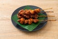 Grilled chicken gizzard skewer in Asian style Royalty Free Stock Photo